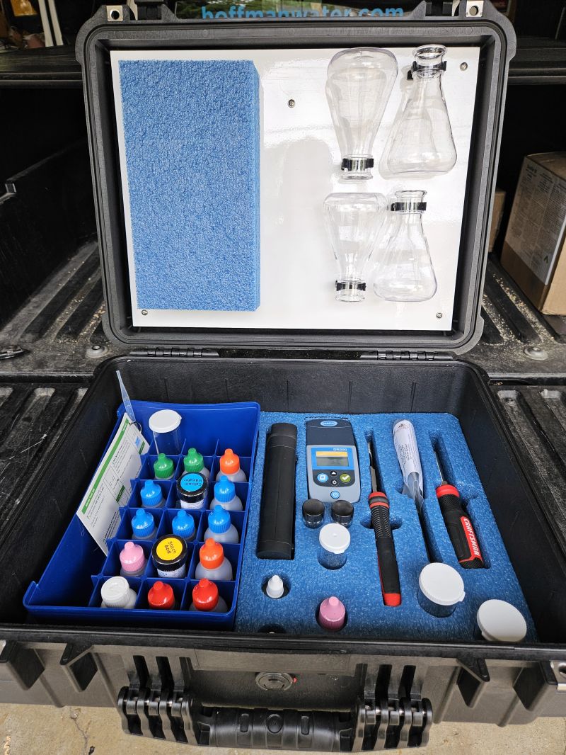 On-site water testing and analysis, Hoffman Soft Water field assessment tools