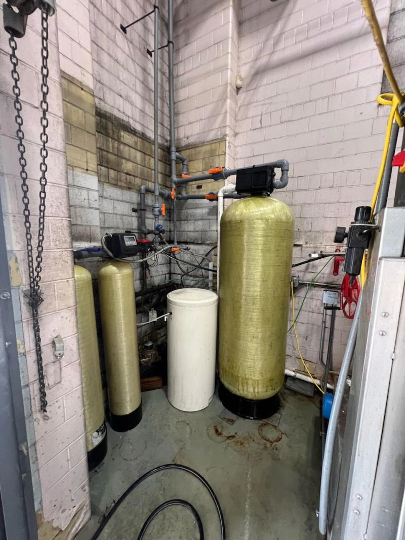 Industrial carbon filtration tanks, Hoffman Soft Water activated carbon system