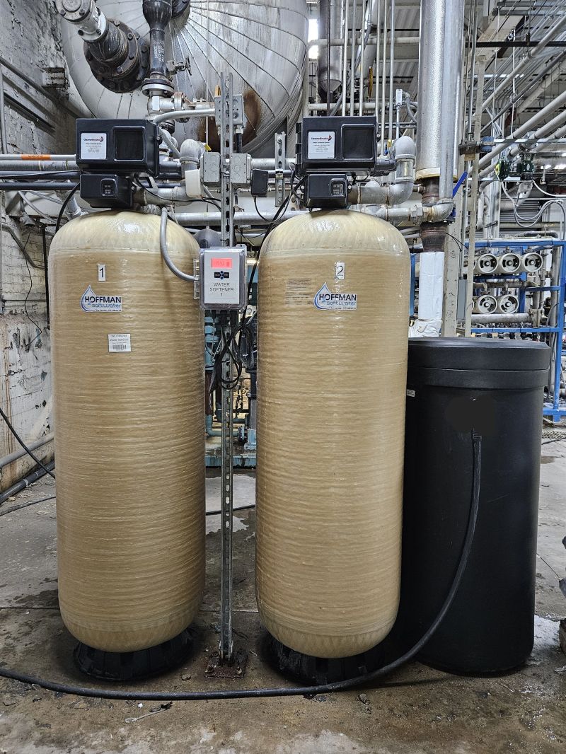 2900 valve rebuild on dual FRP softener tanks, Hoffman Soft Water service and maintenance